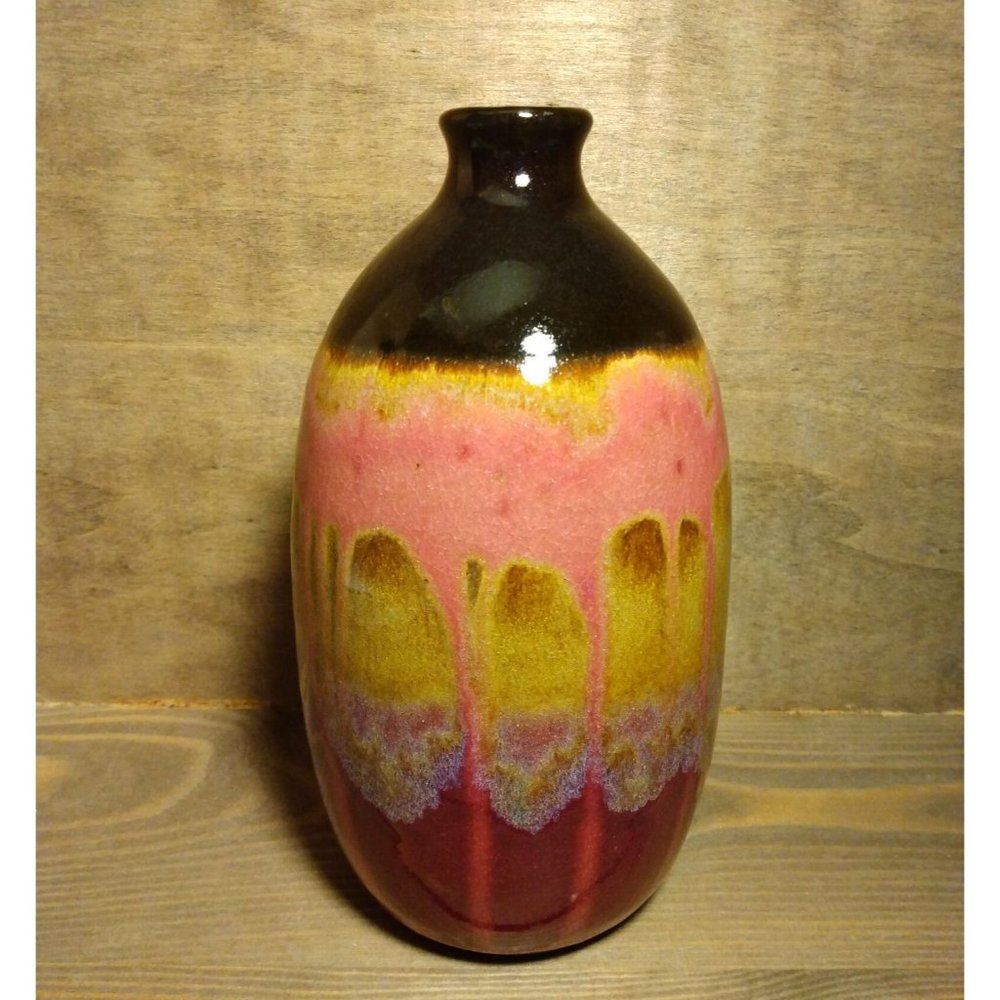 Vintage Ruth Stein for Diane Love Drip Glazed Pottery Vase, Rare Collectible